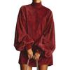Women S Loose Long Sleeve Lantern Sleeve A Line Dress