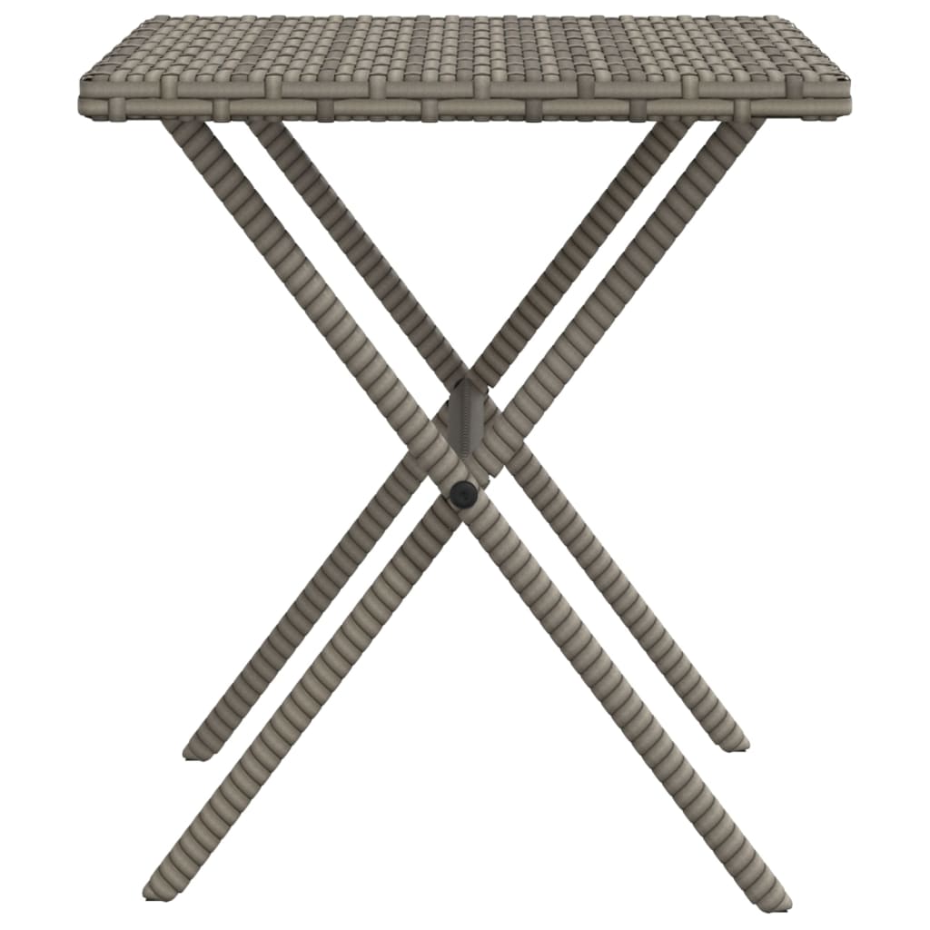 Vidaxl Sun Loungers with Table, 2 Pcs, Grey, Poly Rattan