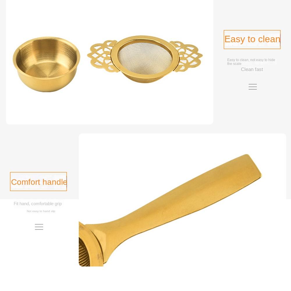 Stainless Steel Double Ear Tea Filter Easy Clean Lace Tea Infuser Hanging Tea Strainer Restaurant