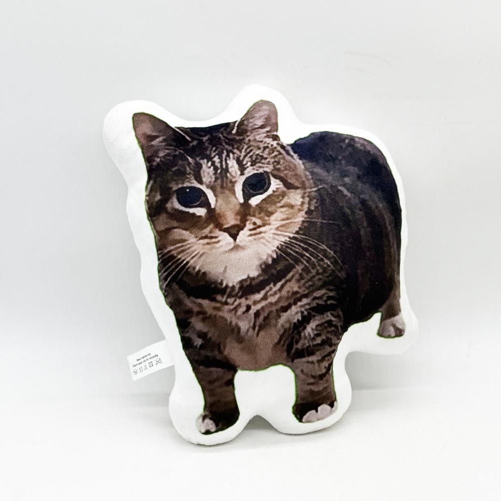 Shaped Cat Fluffy Plush Cushion Long Pile Material For Relaxing Giftgiving And