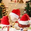 Embroidered Plush Christmas Hats for Adults & Children