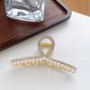 Style Elegant Korean Pearl Rhinestone Hair Claw Clip For Womens Updos Chic