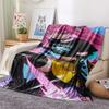 1PC Kpop Demon Hunters Print Flannel Blanket, High Quality All Seasons, Home Decor, Warmth and Comfort, Perfect for Christmas Gifts