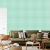Geometric rhombus wallpaper mint, white and sea blue 50x1000