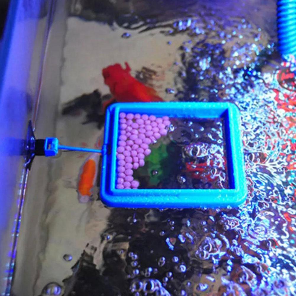 Floating Fish Food Feeder Ring - Square Circle Aquarium Station with Suction Cup, Easy Food Dispenser, Space-Saving Design