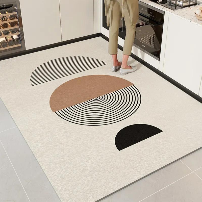 Kitchen Mat Pvc Waterproof Oil-proof Carpet Leather Large Rug Non-slip Floor Mats Area Rugs Pvc Alfombra Cocina Vinilica