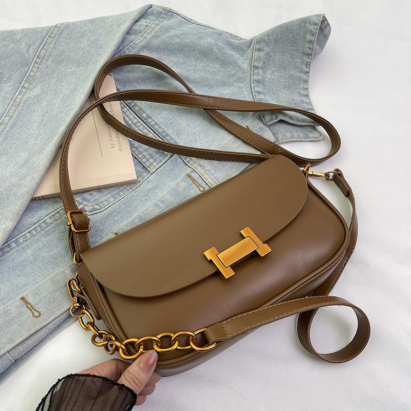 New niche design popular chain small square bag versatile single shoulder crossbody trendy women's bag