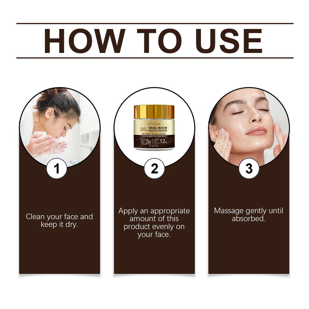 Snail Moisturizing Cream Nourish Firm Smooth Face Fade Fine Lines Improves Dark Damaged Skin Anti-Aging Collagen Whitening Cream