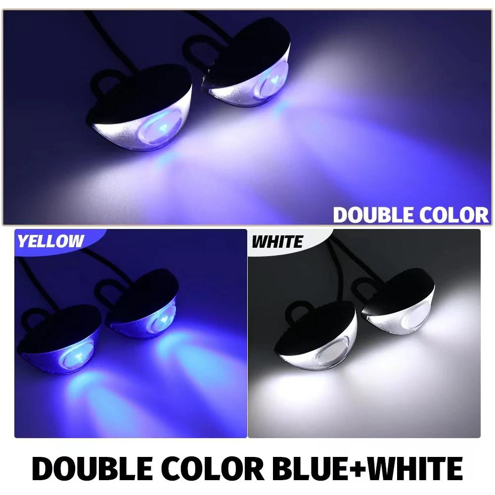 2PCS Motorcycle Rearview Mirror LED Eagle Lights Electric Bike Turn Signal Brake Light Headlight Strobe Light Universal
