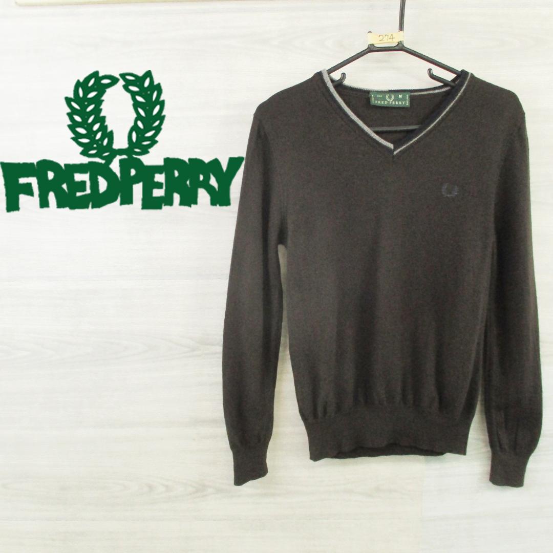 

[USED] FRED PERRY Made in Italy V-neck knit M0274c