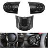 AUTO For MINI Cooper R55 R56 R57 R58 R59 R60 R61 Car Steering Wheel Switch Button Carbon Fiber Trim Cap Multifunction
