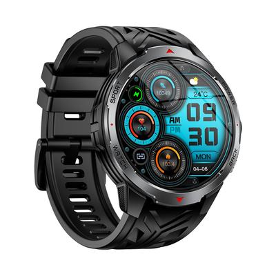 KT88 Pánské venkovní chytré hodinky 1,7palcový velký displej LED svítilna Kompas BT volání Více sportů Fitness tracker Chytré hodinky