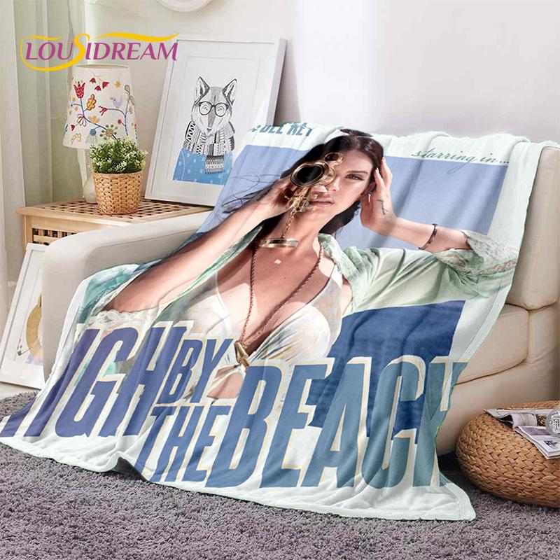 Coperta morbida in flanella, coperta da lancio, coperta confortevole per picnic, letti, divano, casa, camera da letto, del cantante Lana Del Rey, Lizzy Grant