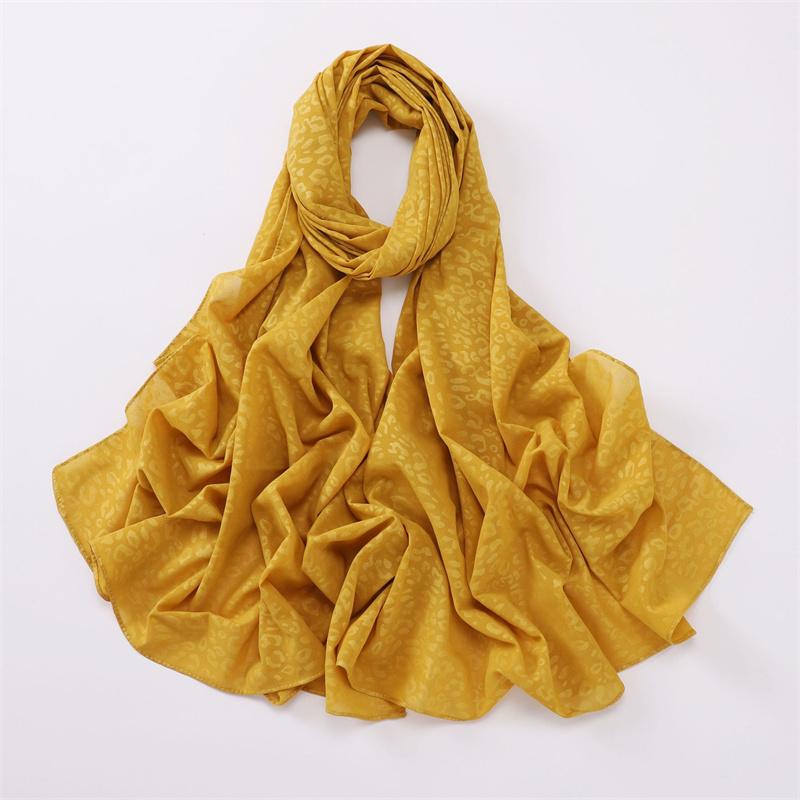 Fashion Press Leopard Dot Bubble Chiffon Instant Hijab Shawl Lady High Quality Wrap Beach Bufandas Ramadan Muslim Sjaal 170*70Cm