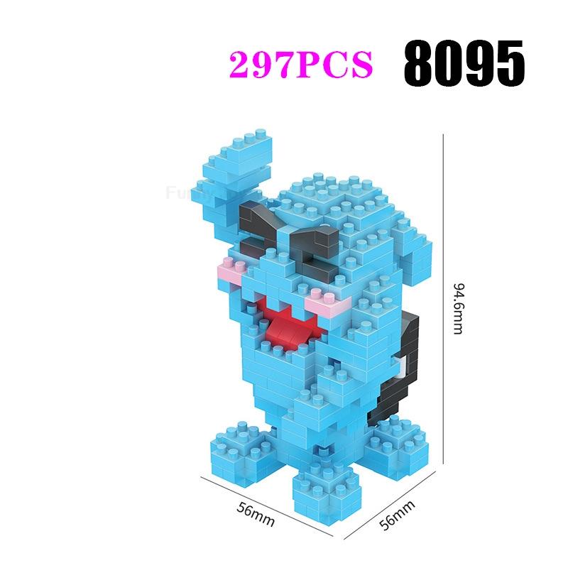 Funny Pokemon Building Blocks Assembly Anime Picachu Charizard Doll Blastoise Bulbasaur Gengar Pokémon Bricks Toy for Kid Gift