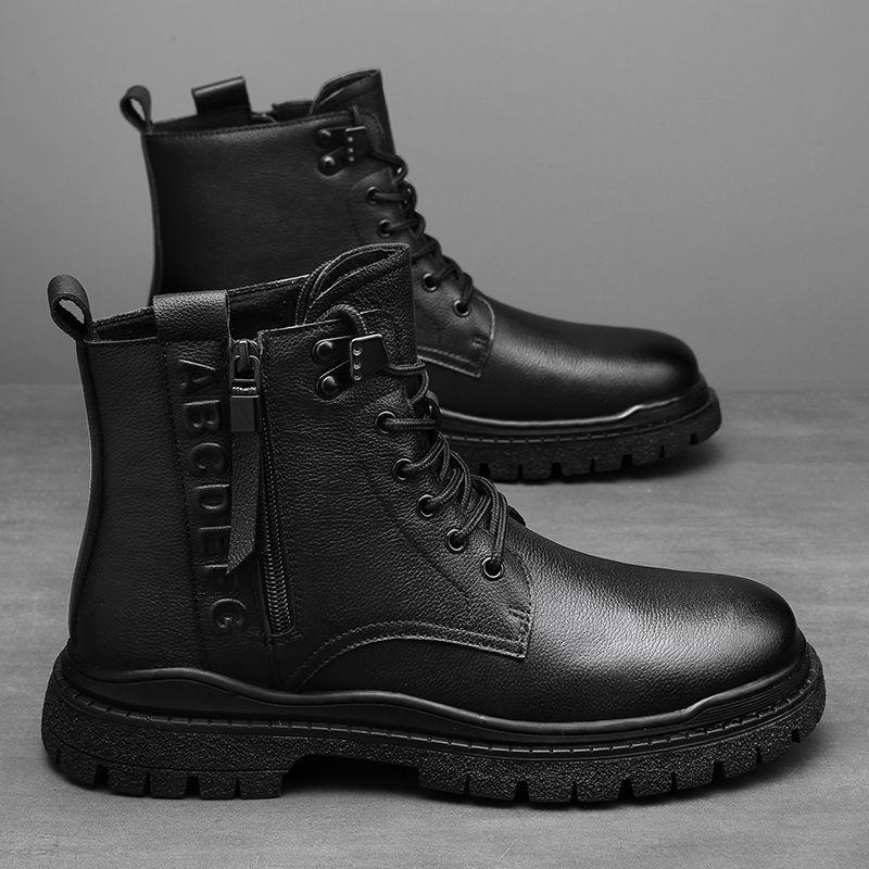 

Мужские кожаные ботинки в британском стиле, повседневная обувь 44