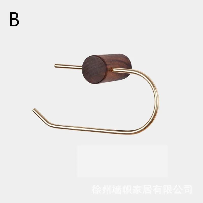Creative Non-perforated Racks Nordic Toilet Tissue Holder Roll Paper Holder Brass Towel Rack Toilet Paper Dispenser