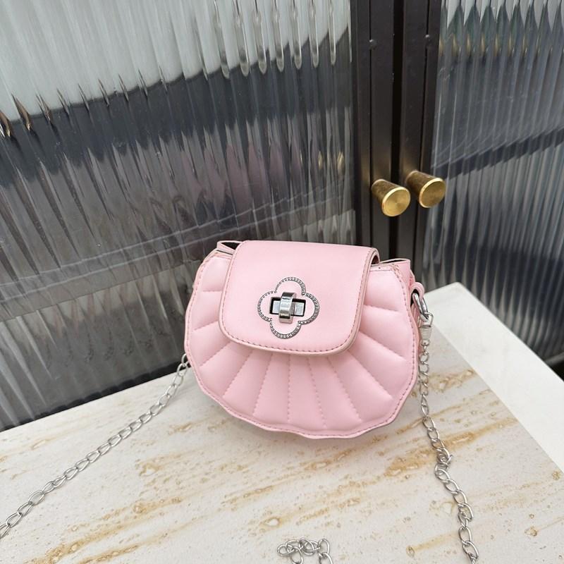 Kindertasche neues Schloss Mini Schulter Damenhandtasche personalisierte Mode Mädchen Fächerkette Umhängetasche