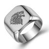 Free Engrave New Silver/Gold/Black/Blue Square Big Width Signet Rings Customized Fashion Finger Men Ring Titanium Steel Jewelry