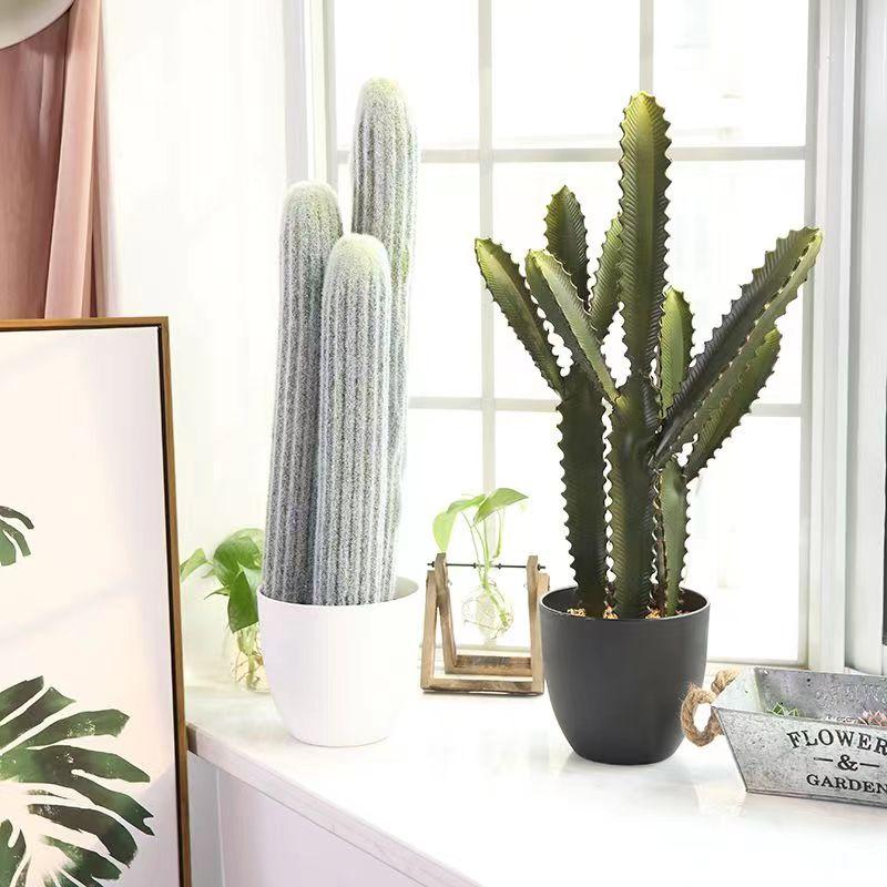 Artificial Cactus Fake Big Cactus Plants Faux Cacti Saguaro for Indoor Outdoor Home Office Shop Garden Decoration