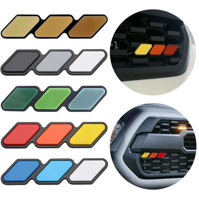 3 Grille Badge For Toyota For Tacoma 4Runner For Tundra Highlande Scratch Protector Anti-collision Car Protection Car Accessory