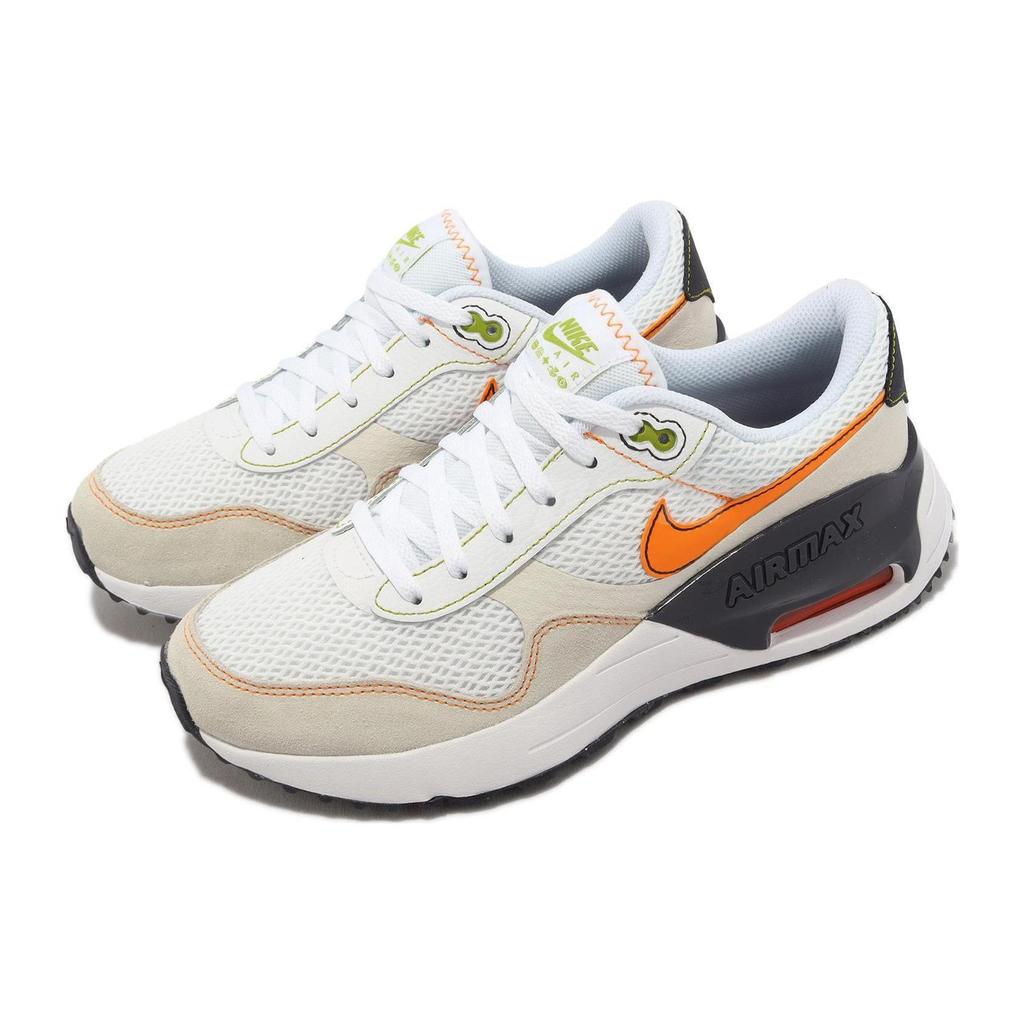 Nike Air Max SYSTM GS White Vivid Orange Kids Sneakers Sail DQ0284-109