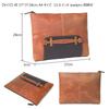 Whatna Natural Cowhide Leather Second Bag, Men's Clutch Bag, Large File Bag, Envelope Bag, Fits A4 Size and 15.6-inch iPad Pro, Wedding Bag, Formal