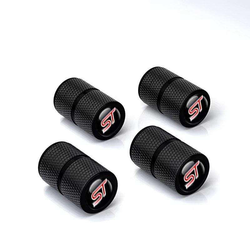 ZKBGQ1 4Pcs/set High Quality Car Valve Caps Stem Case Covers For ST Line Accessories Wheel Valve Dust Caps Tyre Rim Stem Cover For Ford