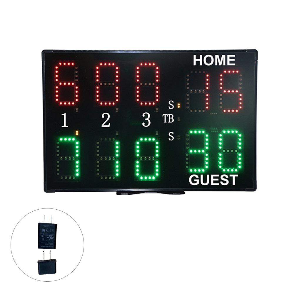 Elektronisk resultattavla med fjärrkontroll 10-siffrig professionell tennisresultattavla lättviktig och