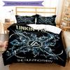 3-teiliges Linkin Park1 Design Bettwäsche-Set - HD-bedruckte Bettwäsche mit 1 Bettbezug und 2 Kissenbezügen - Perfekt für die Dekoration von Zuhause und Studentenwohnheim