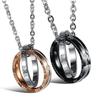 Stainless Steel Couple Pendant Necklace Jewelry Gift for Girlfriend or Boyfriend