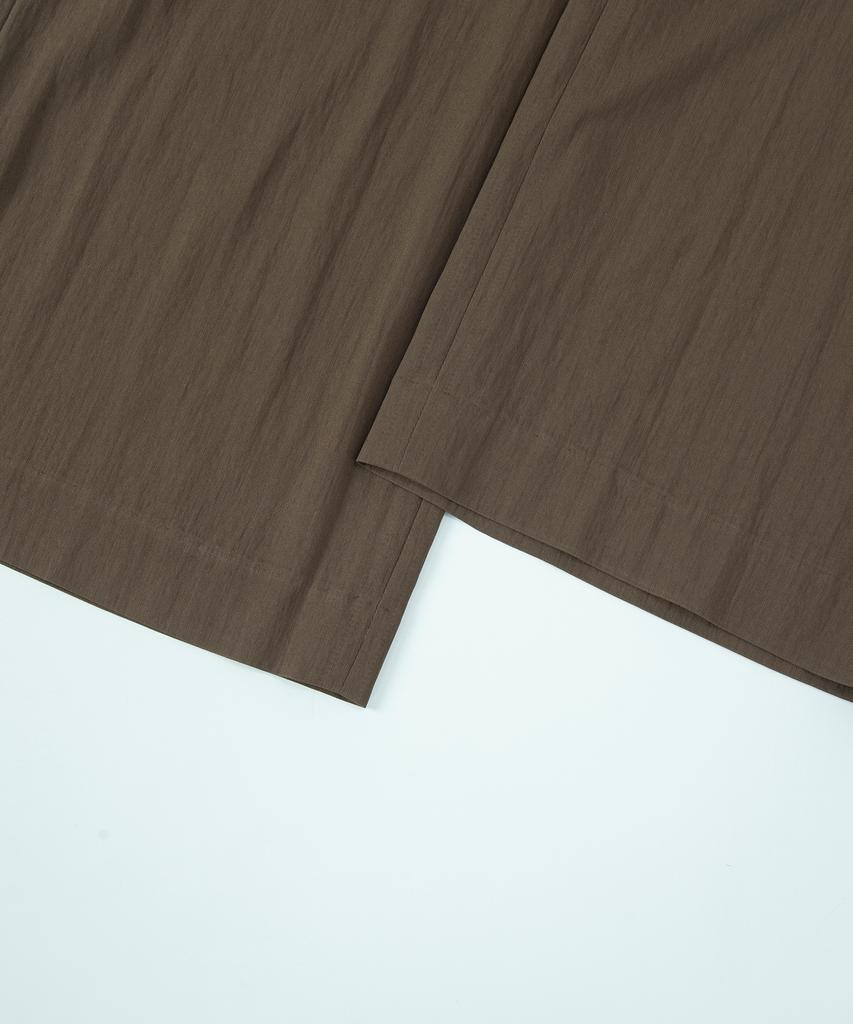 CALLAITE One-Pleat Wide Pants - Brown