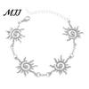 Retro Bohemian Earrings Bracelet Double Sun Spiral Pendant Ethnic Style Micro-Paved Cubic Zirconia Inlaid Shape Drop Jewelry Gift
