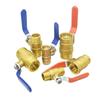 1/2 3/4 1" Brass Thread Connector Valve Water Pipe Fittings Quick Connector Ball Valve Garden Watering Irrigation Copper Coupler