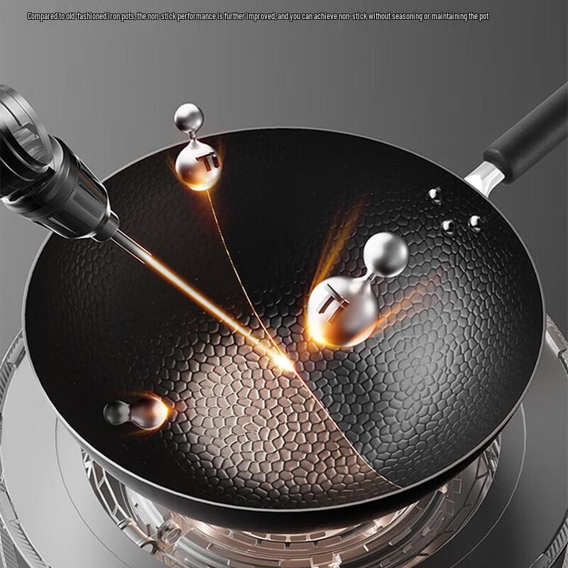 SUPOR HC30YT1 Non-stick Refined Iron Wok, 30cm