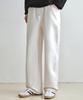 Wednesday Oasis Line Stitch Wide Sweatpants_Cream(W26Pt04)