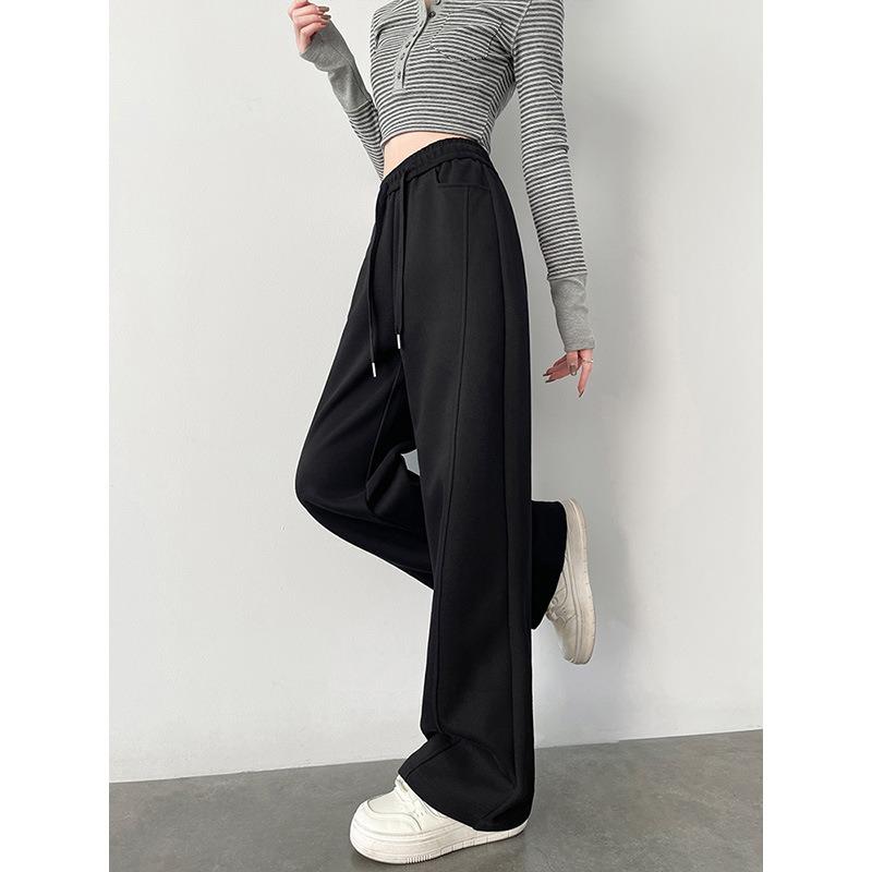 

Off-white scimitar wide-leg pants women s spring and autumn new high-waisted drape and thin loose casual sickle sweatpants 2XL
