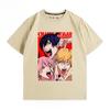 Chainsaw Man Electric Power Anime Printed Tshirt Mens and Womens Tshirt Mens Top Sports Tshirt 2026 Summer New Tee