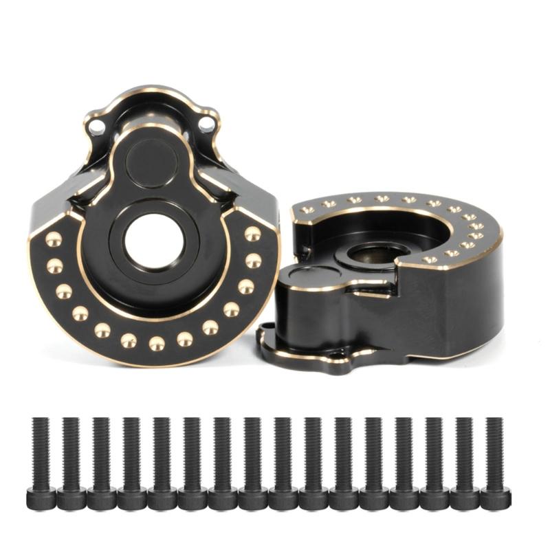 2pcs Heavy Duty Brass Outer Portal Drive Housing Cover Counterweight Block for TRX-4 TRX-6 1/10 RC Crawler Car