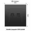 British 13A Socket with USB-C Fast Charging, Hong Kong & Macau Version, Black 3-Hole Square Pin 86 Panel