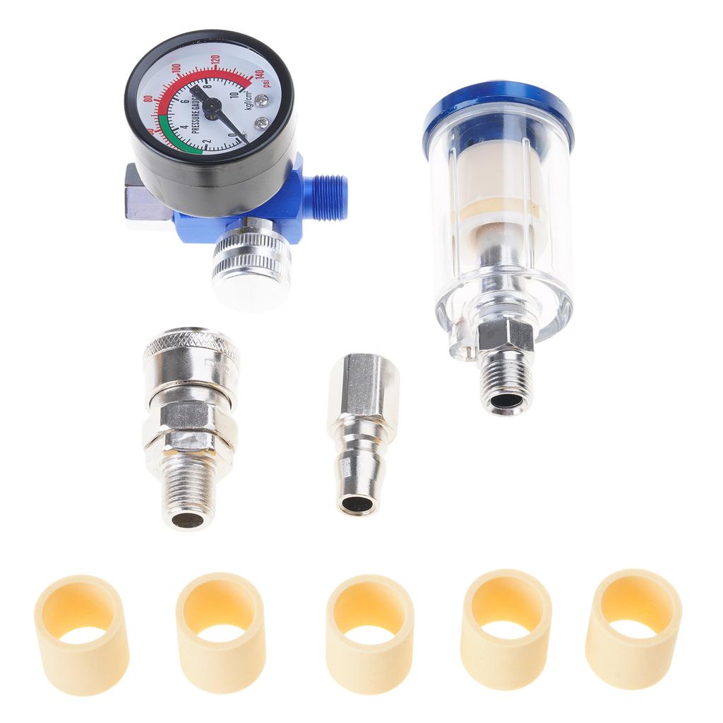 Spray Gun Air Regulator Gauge In-line Oil Water Trap Filter Separator Adapter Pneumatic Tool For Airbrush Accessories