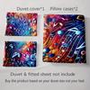 Musical Colorful Swirl Bedding Duvet Cover Sets Duvet Covers Pillowcases Gifts (1 * Duvet Cover 2 * Pillowcases, Without Duvet Insert)