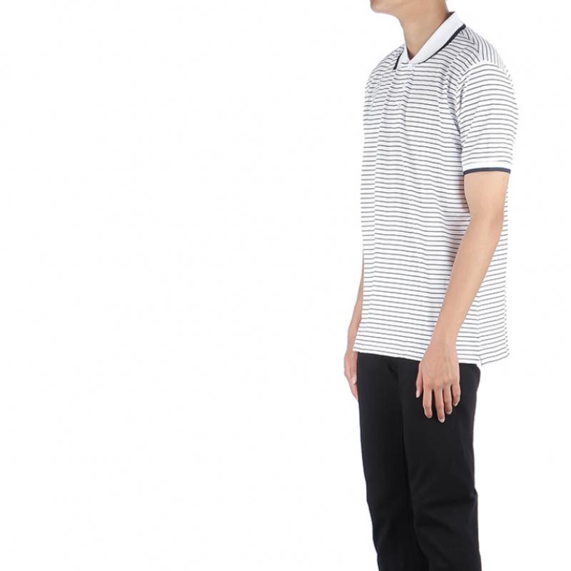 Zippor Men S STriped Polo Golf ShorT Sleeve T ShirT