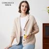 KEMONBOCA Women's Thickened Solid Cashmere Cardigan