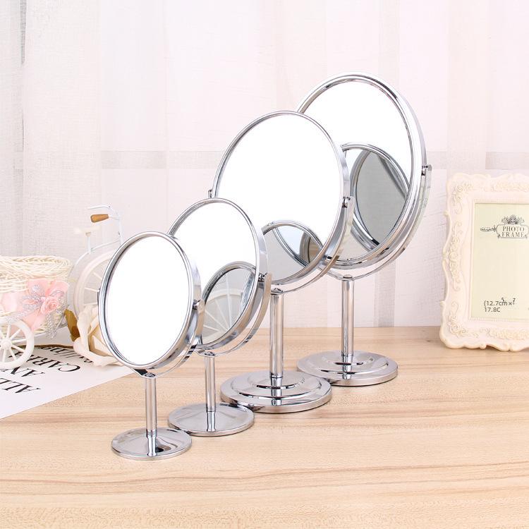 European Style Stainless Steel Dual-Sided High-Definition Makeup Mirror