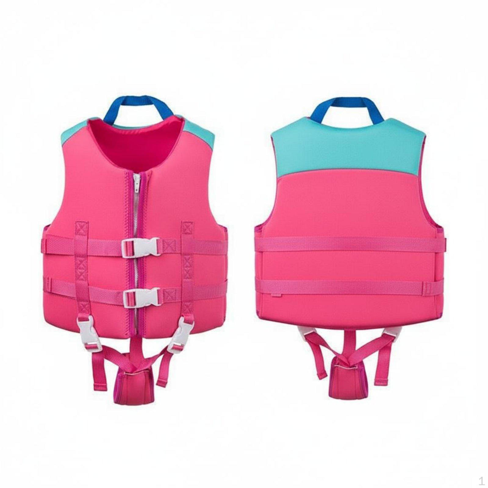 Kids Flotation Device Adjustable Straps Children s Swim Vest Sleeveless Design for