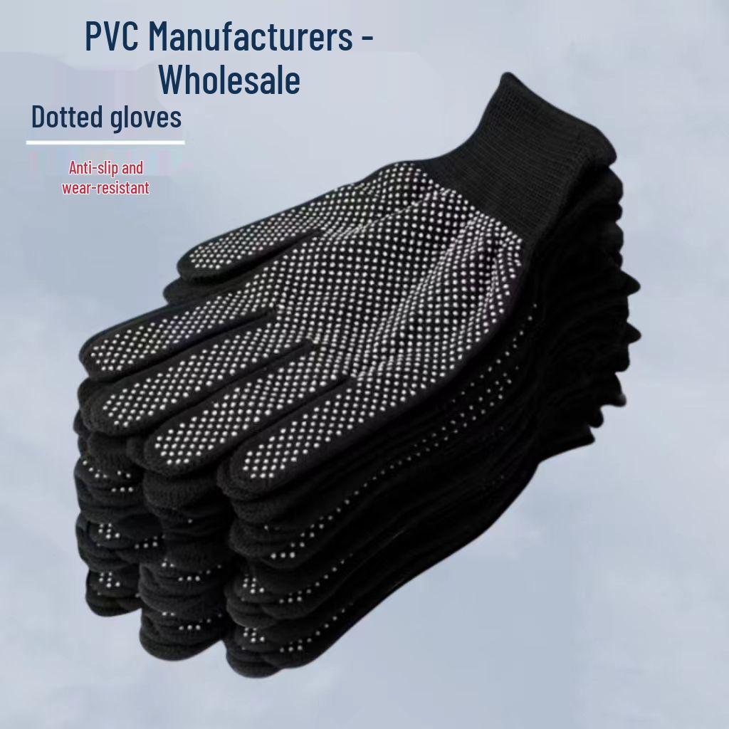 13-Pin Nylon Dotted Non-Slip Gloves: Breathable, Wear-Resistant, Ideal for Gardening, Rock Climbing, Packaging, and Labor Protection.