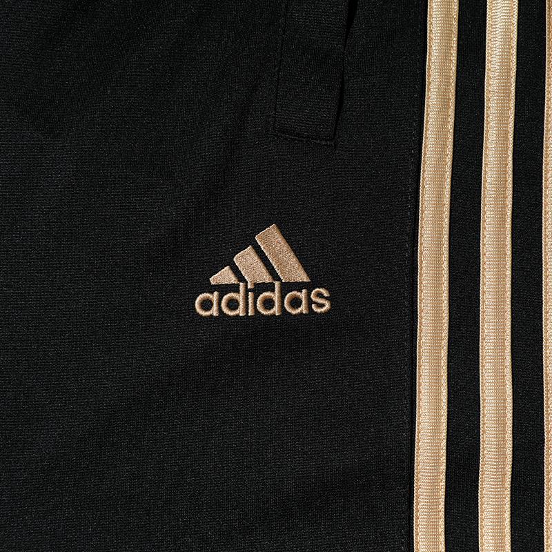 Adidas Wu Bo Series Side Stripe Logo Casual Breathable Straight Leg Sports Pants Retro Sports Pants Men Pants Black TR30P-BG