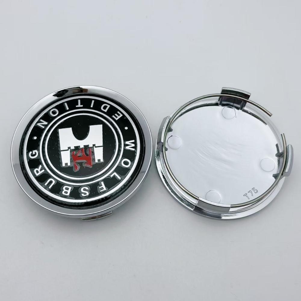 4pcs 74mm Wolfsburg Logo Emblem Badge Car Wheel Center Caps Wheel Hubcaps Rim Hub Center Dust Cover Replace Car Accessories