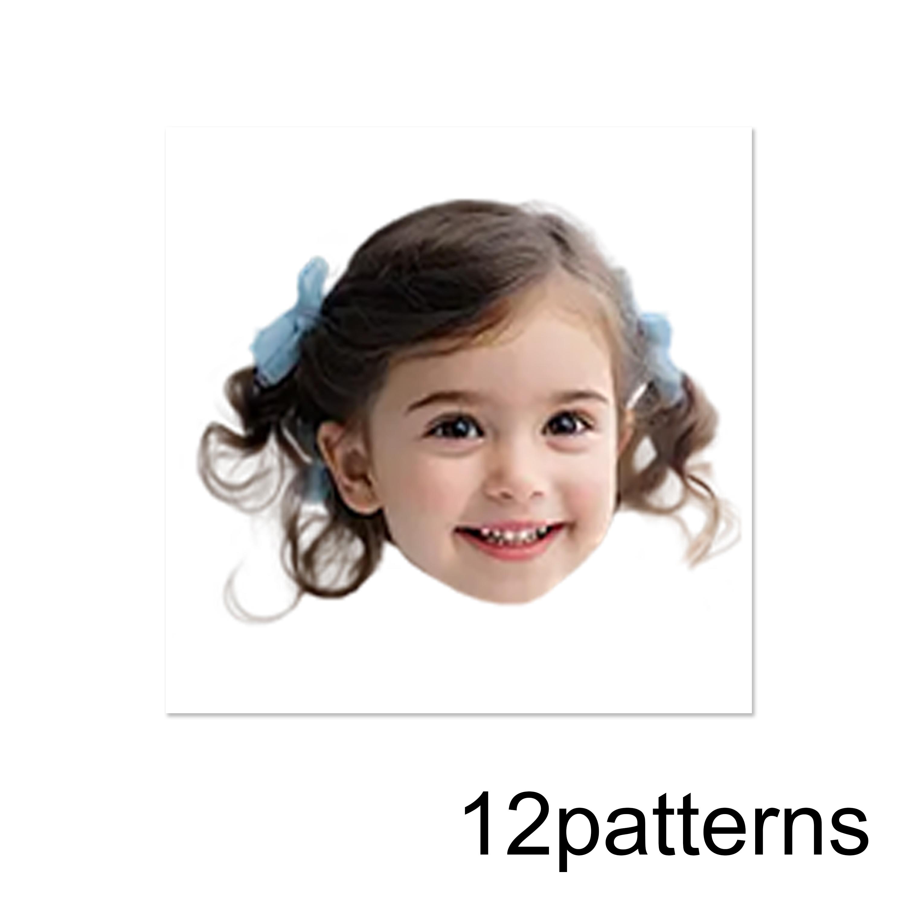 12-96Pcs Custom Photo Temporary Tattoo Stickers, Personalized Tattoo Stickers With Pet Photo, 12patterns